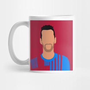 Sergio Busquets Minimalistic Face Art Mug